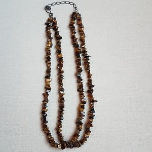 Double stranded tigers eye necklace